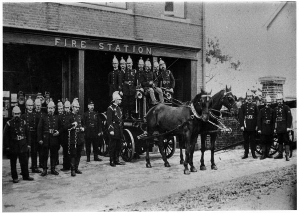 Horse drawn fire cart