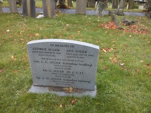 Auger brothers headstone