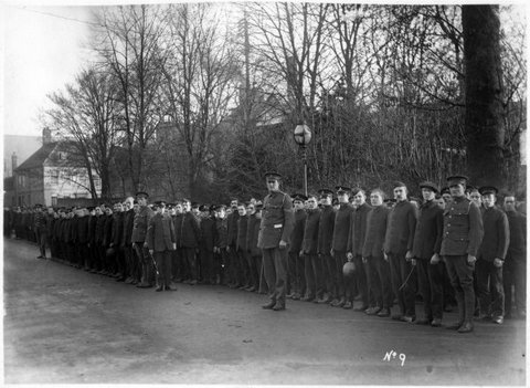 Troops on parade in Wycombe