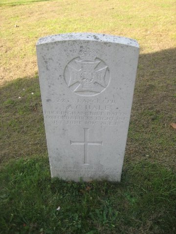 A C Hale's grave