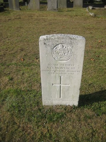 A O Montague's grave