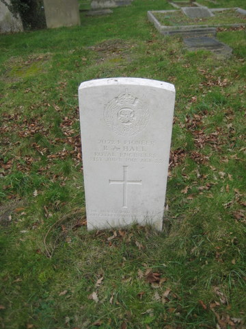 R A Hall's grave
