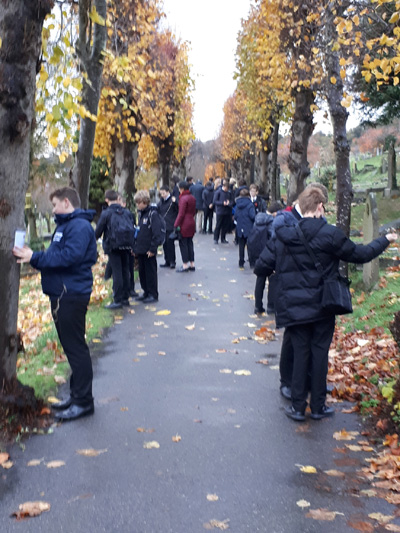 Staff and students from John Hampden Grammar School, November 2018