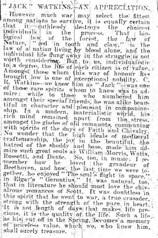 Jack's obituary